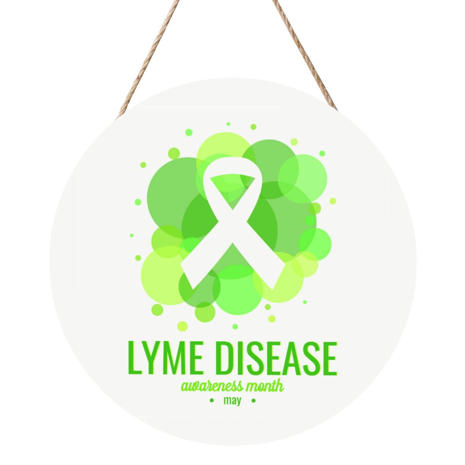 Lyme Disease Awareness Door Signs Plaques Wood Welcome Sign For Front Door Wall Hanging For Home Farmhouse Office Classroom Party Decoration
