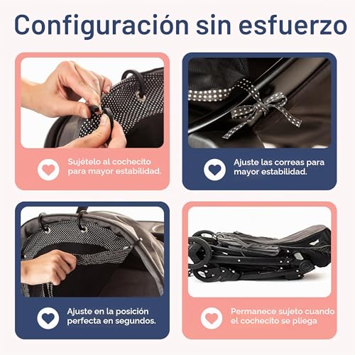 Miniatura 5 de Parasol Universal Para Carritos, Sillas De Paseo Y Sillas De Paseo Spf 30 Con Visión Transparente. Tu Bebé Verá El Mundo Y Estará Protegido. Garantía De Por Vida