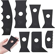 INFUNLY 7PCS Pottery Wheel Rib Tool 7 Sizes Shapes Plastics Pottery Tools Wave Curved Shaping Tool Clay Sculpting Utensil for Carving Ceramics Clay Potter Ribs Trimming Tools for DIY Pottery Modeling