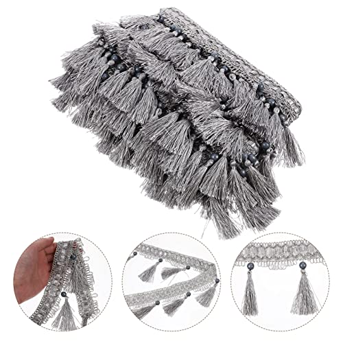 Ciieeo Macrame Decor Curtain Fringes Bullion Fringe Trim Brush Fringe Trim Decorative Sofa Fringe Trim Wide Fabric Trims Tassel For Diy Home Decor Sewing Clothing Striped Curtains #TOP7