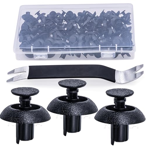 Image of Rexka 51pcs Bumper Radiator Support Splash Shield Fender Liner Engine Grill Retainer Clips 7mm Hole for Toyota Lexus 90467-07211 4Runner Avalon Camry Corolla Prius ES RX NX GX -Trim Panel Body Remover