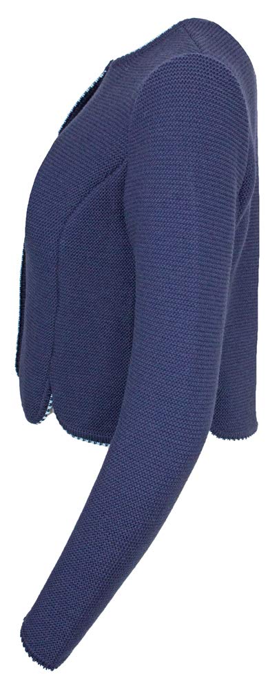 Isar-Trachten Chaqueta de punto Amy para niña, azul marino oscuro, chaqueta para traje regional infantil Oktoberfest Kirchweih