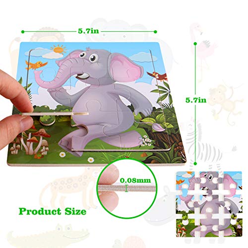 NASHRIO Wooden Puzzles for Toddlers 3-5...