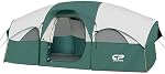 CAMPROS CP Tent 8 Person Camping Tents, Weather Resistant Family Tent, 5 Large Mesh Windows, Double Layer, Divided Curtain for Separated Room, Portable with Carry Bag