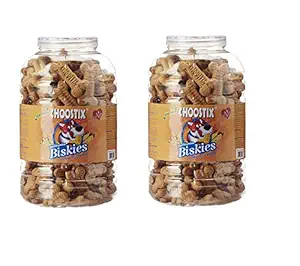 Choostix Biskies Dog Treat, Real Chicken, 1 kg (Pack of 2)