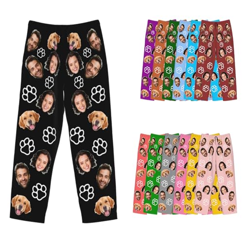 Custom Pajamas For Men Boyfriend Personalized Pajamas Pants Funny Customized Pj Pants With Face Pajama For Men Women Dog Pet - Main Image