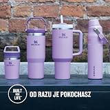 Stanley 1913 Quencher H2.0 FlowState Tumbler 1.2L - Zimny Przez 11 Godzin - Mrożony Przez 48 Godzin - Kubek Ze Słomką, Uchwytem I Pokrywką - Można Myć W Zmywarce - Lilac