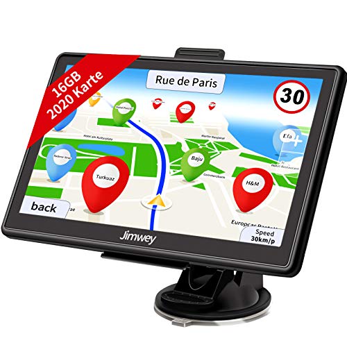Navigationsgerät für Auto LKW Navigation 7 Zoll Navi 16GB Navigationssystem Lebenslang Kostenloses Kartenupdate mit POI Blitzerwarnung