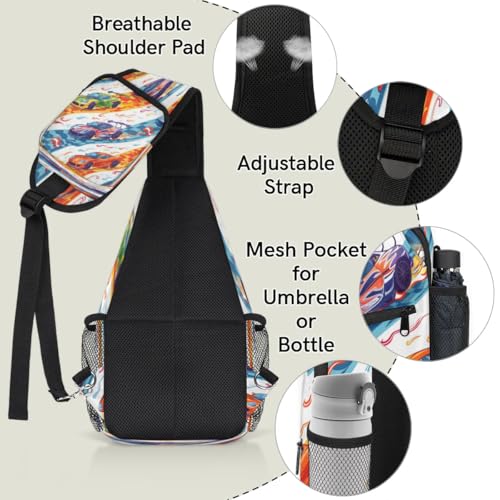 Bolso tipo bandolera unisex para hiking y viajes miniatura 4