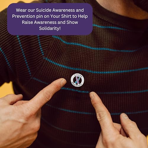 Image of Suicide Awareness and Prevention Pin - Bulk Packs - Variety Pack of Teal & Purple Ribbon Pin Perfect for Support Groups, Gift-Giving and Fundraising