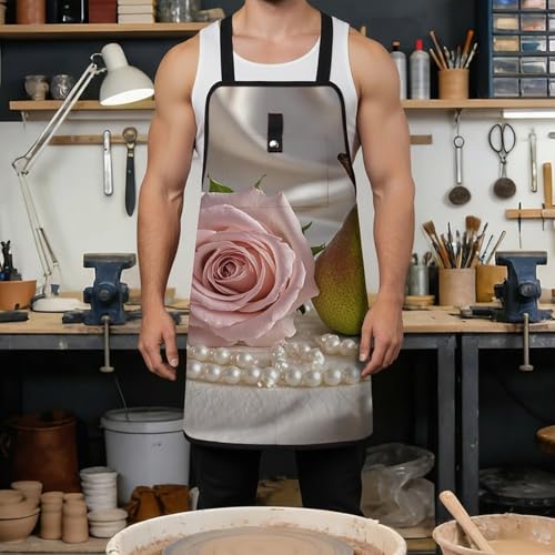 Delantal de trabajo ajustable unisex con múltiples bolsillos miniatura 4