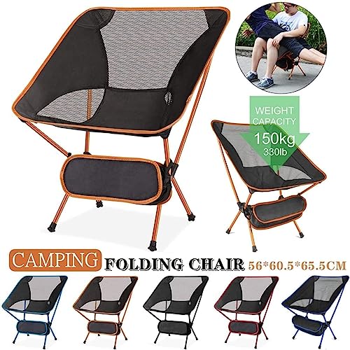 Chaise de camping pliante et chaise de jardin portable d'extérieur bleue - 2