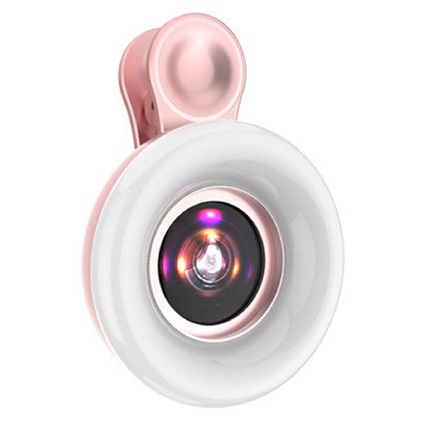 Macro Photography Lens - Portable Rechargeable Dimming, Macro Fill Light Led Fill Lamp Lens | Video Lighting Lens with Clip Ring Light, Phone Selfie Lens for sonyy and Most of Smart Phones
