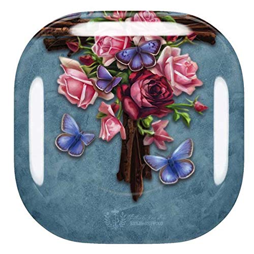 Skinit Decal Audio Skin Compatible with Samsung Galaxy Buds Pro - Tate and Co. Flower Cross Design