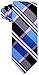 Scott Allan Mens Buffalo Plaid Necktie - Blue/Gray