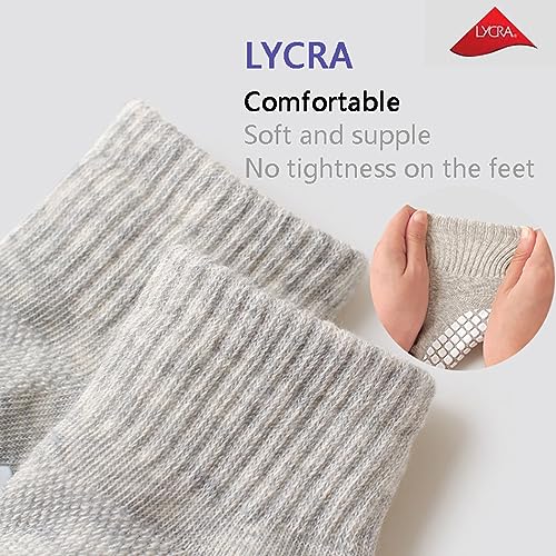 8 Pairs Baby Boys Girls Grips Crew Socks Non Slip Ankle Socks Infant Cotton Baby Socks for Toddler, Kids3