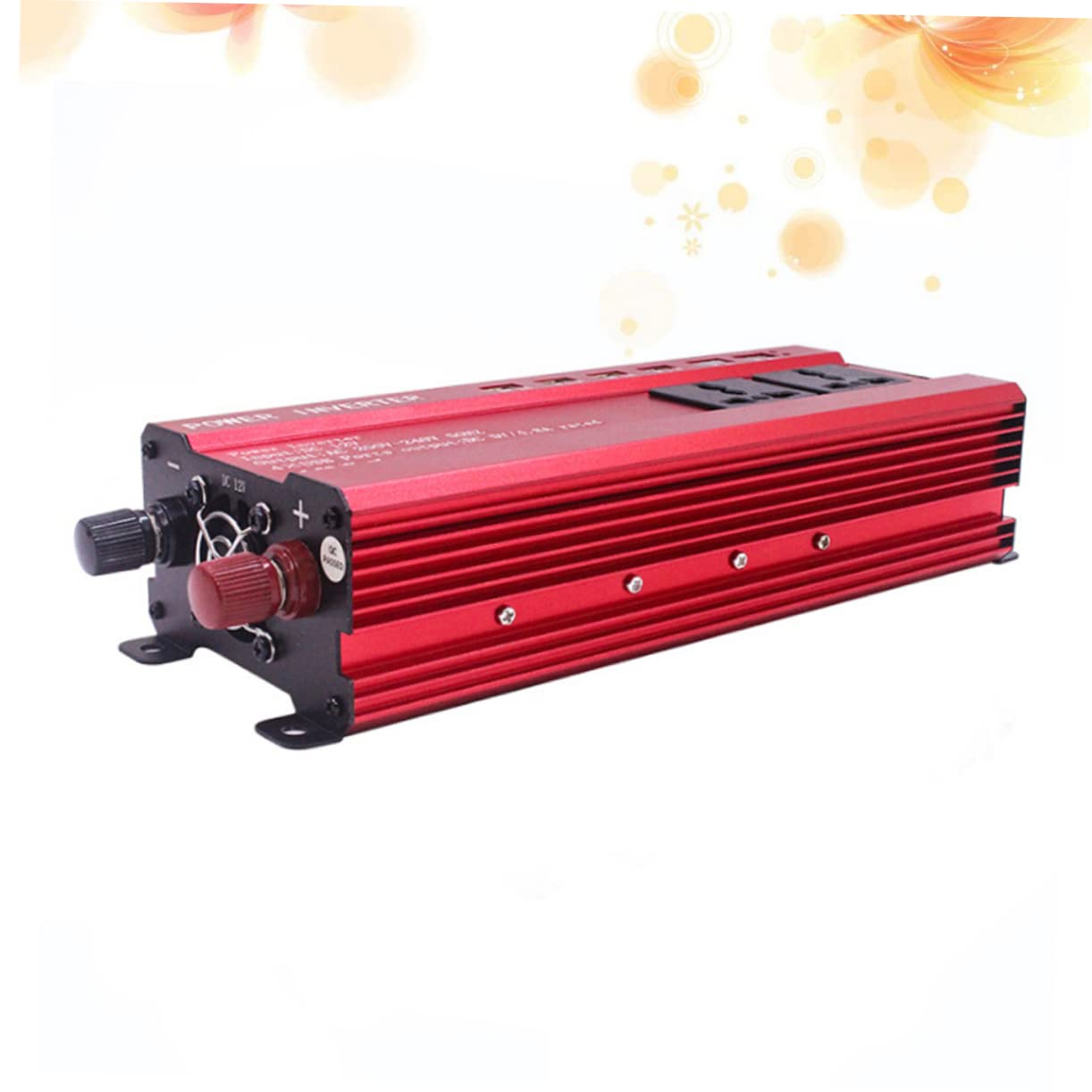 iplusmile Ventilador Inteligente y Aleación Resistente para Coche Inversor 2000w de Corriente Convertidor de 12v DC a 220v Adecuado para Vehículos y Camping