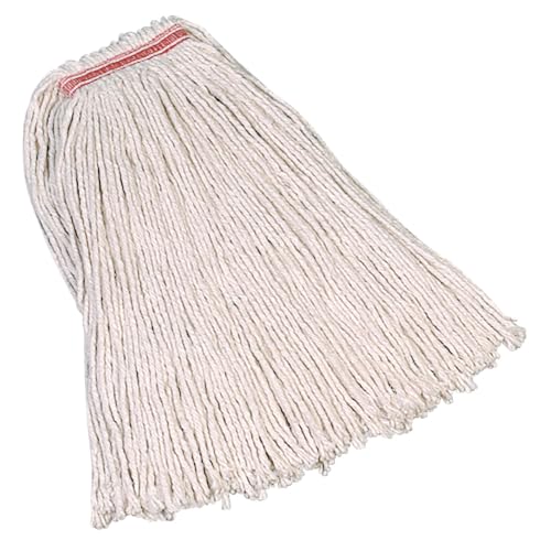 Image of Rubbermaid Commercial Products Premium Cut-End Cotton Mop - 20 Ounce, 1 inch Headband, Heavy-Duty Industrial Wet Mop for Floor Cleaning Office /School /Stadium /Bathroom, Pack of 12, Cotton