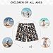 Aflyko Halloween Boys' Board Shorts Pumpkin Skeleton Little Kid Swim Trunk Girls Swimwear All Day Shorts