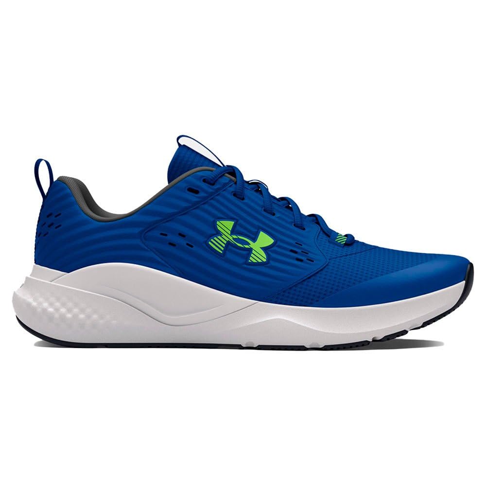 Under Armour Men's Blue Commit 4 Training Shoes Tech / Distant Gray / Morph Green Size 11
