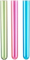 Guffman Neon Plastic Test Tube Shot Glasses - 3/4 oz Assorted Colors, Durable 100 Pack for Parties