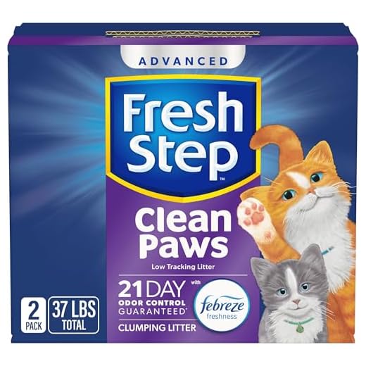 Fresh Step Advanced Clean Paws Clumping Cat Litter, Low Tracking Cat Litter with Odor Control - 37 lb (Package May Vary)