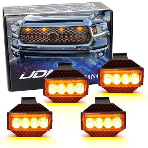 Kit 4 luces LED ámbar para parrilla frontal Toyota Tundra 2018-2021 miniatura 1
