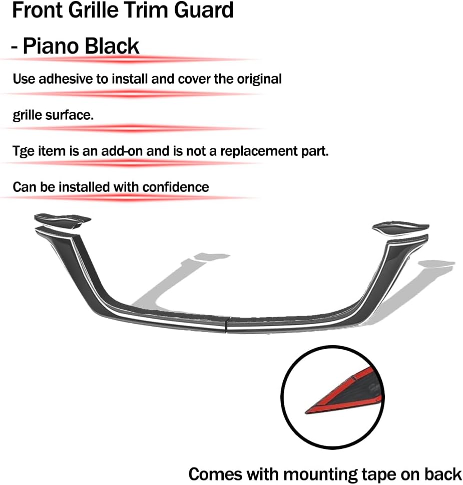ABS Matte Black Front Grille Edge Trim for Mazda CX-90 2024 2025, CX-70 2025, CX-60 2022-2024 Protection Decoration Vehicle Accessories Parts front bumper Guards