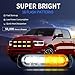 Godimg 8 Pcs 6-LED Waterproof Super Bright Emergency Strobe Lights/Car Decorations Slim Surface Mount Warning Caution Flashing Lights for Cars Vehicles Trucks (Amber 6LED/8PCS)
