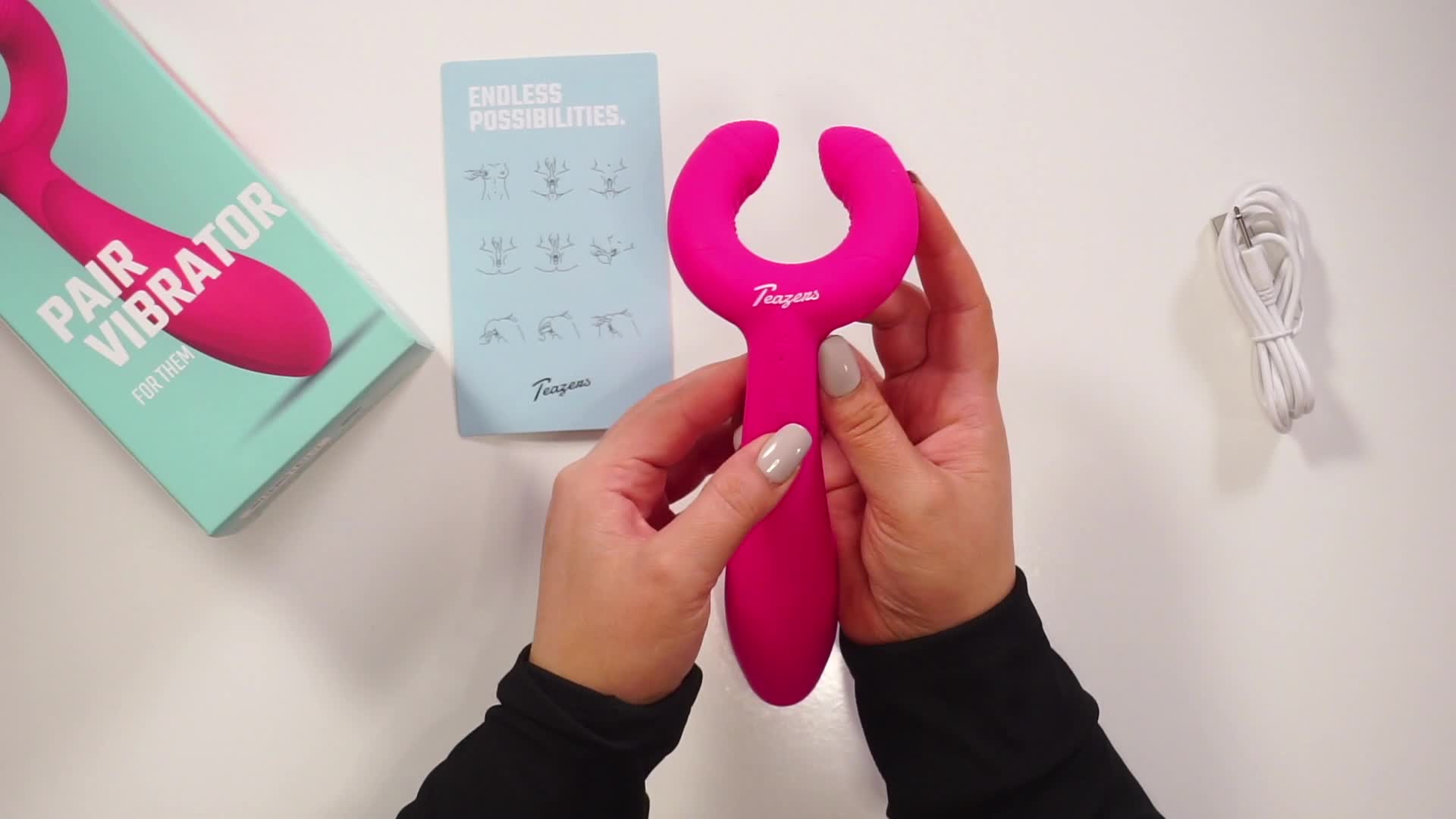 Teazers Vibrador Triple de Silicona para Parejas, para ...