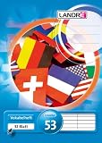 Landre Lot de 10 cahiers de vocabulaire A6 linéature 53 (2 colonnes) 32 feuilles
