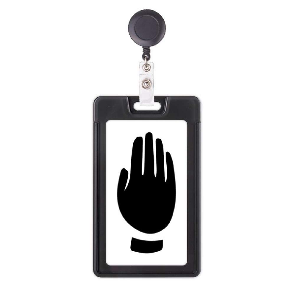 Étui à badge rétractable motif silhouette noir avec cordon extensible robuste - 5