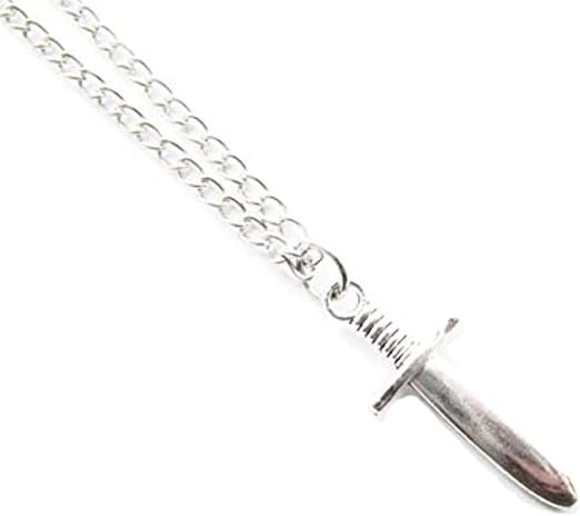 2Pcs Dagger Necklace,small Sword Charm 