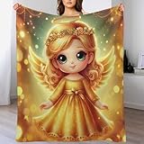 AASWDDS Süßer Kleiner Engel Kuscheldecke Couchdecke Decke Aus Flannel - Tagesdecke Wohndecken Für Sofa, Couch Oder Als Bettüberwurf 150×200cm