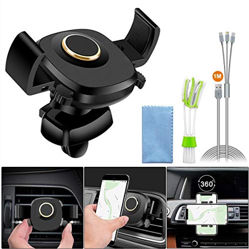 Universal Smartphone Autohalterung KFZ Lüftung Halterung automatische Klemmung Auto Handy Halterung 360°drehbar Smartphone Halter für iPhone