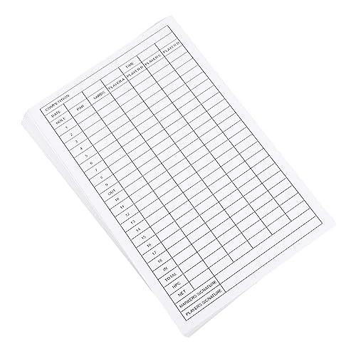 Totority Golf Scorecard Book Magnet 12 Pcs Set Scorecard for Card Tool Lightweight Portable Coated Paper