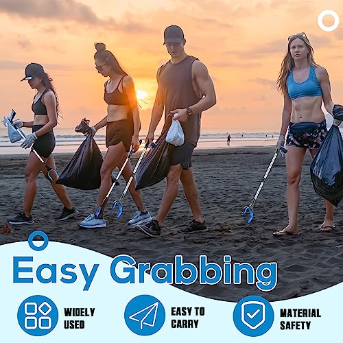 Tessco for you 6 Pcs Elderly Grabber Reacher Tool 360 Rotating Anti-Slip Jaw with Grip Heavy Duty Pick Up Stick for Senior Assist Arm Extension(Classic,Blue) - Image 6