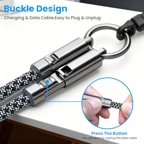 Image of ZORBES Mobile Lanyard 30cm Hand Strap with Integrated 240W USB C Data Cable