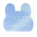Depuratore per piedi doccia – Silicone oversize motivo coniglio, spazzola per pulire la doccia con manico di aspirazione, massaggio esfoliante antiscivolo, cura rilassante dei piedi,