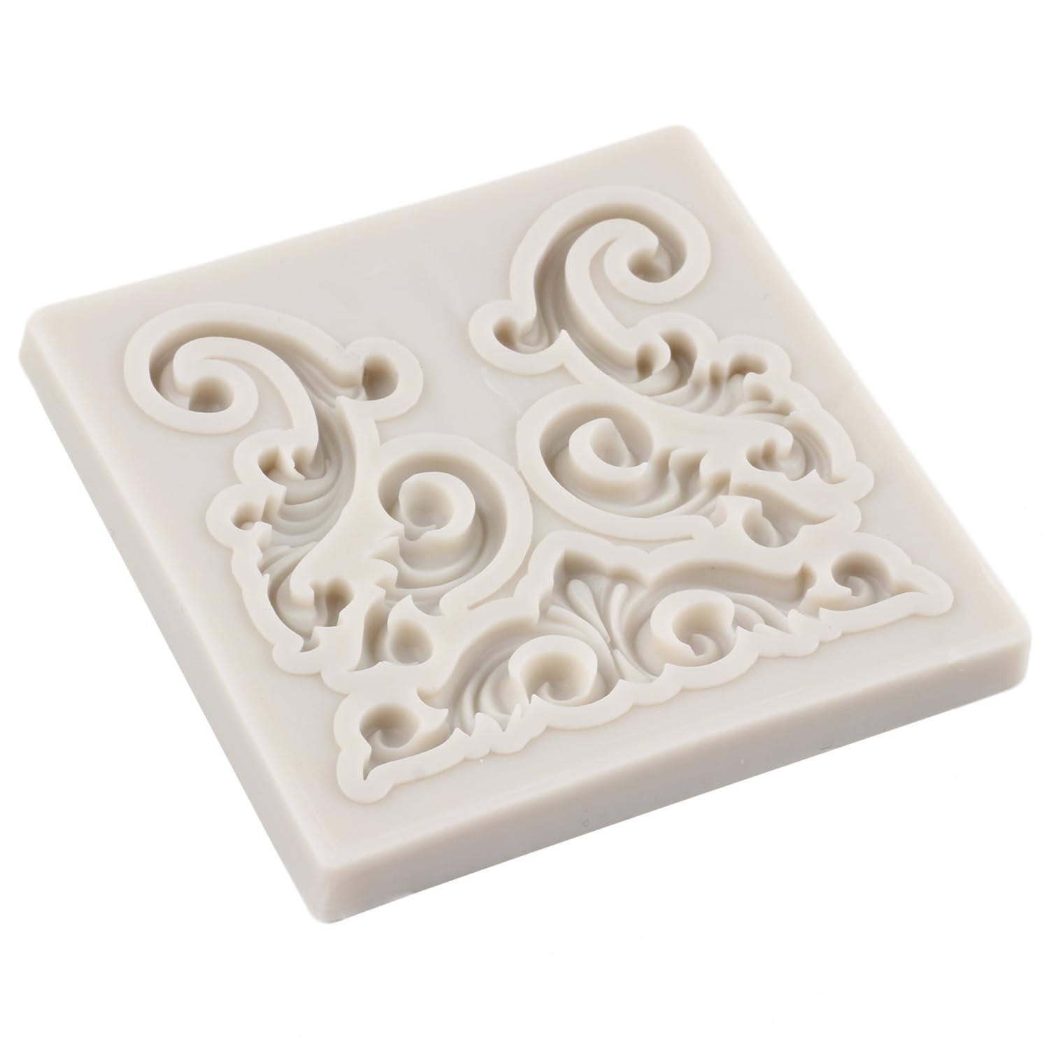 RFGHAC Lot 4 Moules Baroque Silicone – Fleurs, Dentelle, Filigrane – Alimentaire – -40 à +230°C