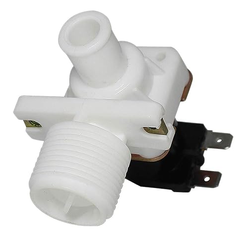 Miniatura 4 de 34" válvula electromagnética eléctrica de entrada de agua CA 110V normalmente cerrada NC 0.02 a 0.8mpa - rosca de ángulo recto plástico para lavadora