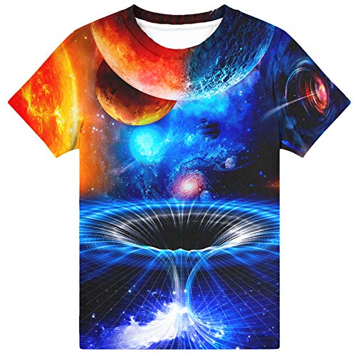 Image of Hgvoetty Boys Girls Graphic T-Shirts Kid 3D Casual Tops Tees for 6-16 Years