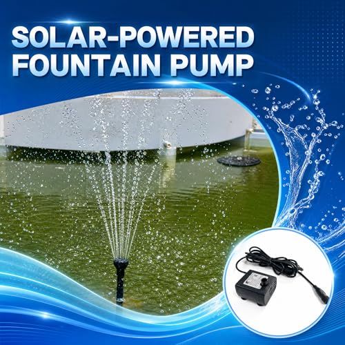Bomba de estanque solar de 12V CC pequeña para fuentes y bonsái 6