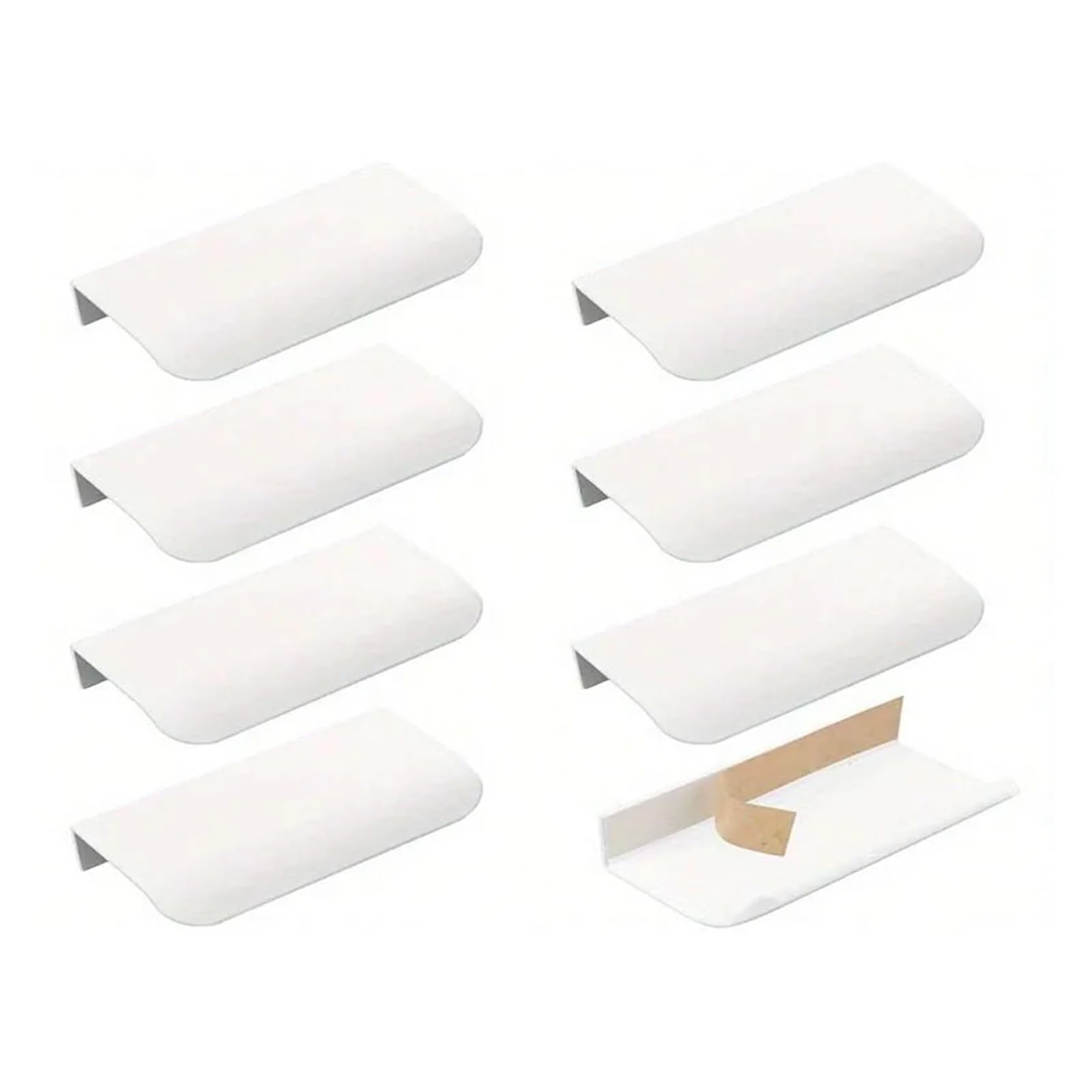 Maryear Handle 16Pack Finger Pulls, Metal Concealed Drawer Handles, Modern Style Cabinet Hardware for Wardrobe and Drawers, 8cm