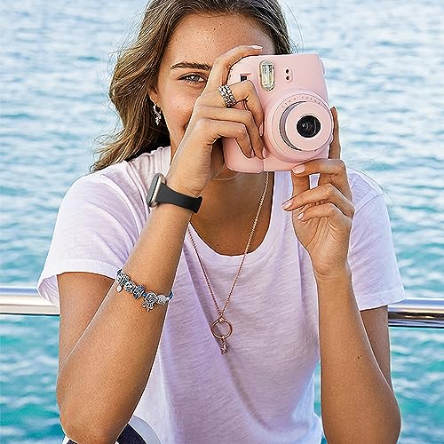 Image of Getino Compatible with Fitbit Versa 3 Bands Fitbit Sense Bands Women Men, Durable Soft Silicone Wristbands Strap Sport Slim Band for Versa 3 and Sense, Small Black / Plum / Bluegray / Pinegreen