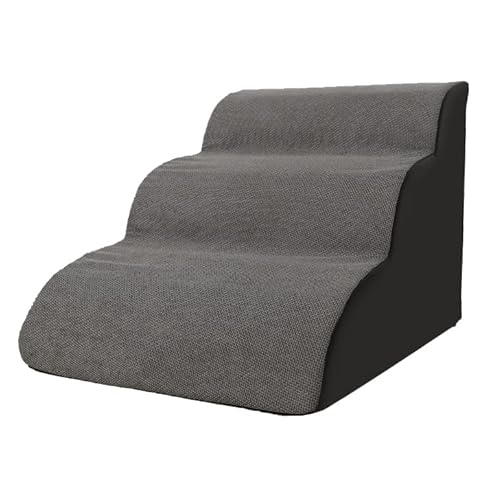 犬 階段 犬用踏み台 ペット用品 ペット階段 2/3段 犬用ステップ 小型犬 老犬介護 怪我防止 滑り止め 高密度フオーム 洗えるカバー 介護用 安全 耐久 心地よい (3段-A)