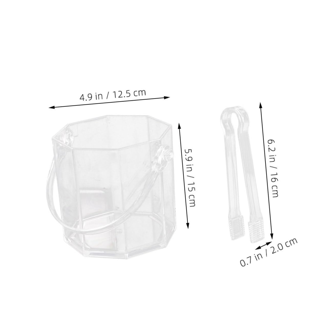 SOLUSTRE Wine Bucket Ice Buckets for Parties Party Ice 2 Sets Acrylic Containers