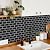 Tretizl 10 Sheets Thicker Design Peel and Stick Backsplash, Peel and Stick Wall Tiles, Subway Look Tiles Backsplash for Kitchen and Bathroom, 12"x12", Black