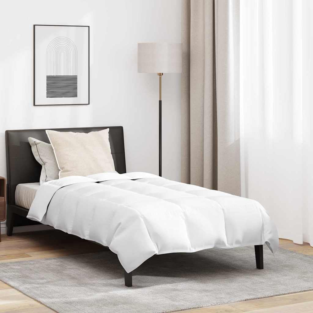 Duvet d'été simple blanc avec oreiller INLIFE lit 1 personne plume