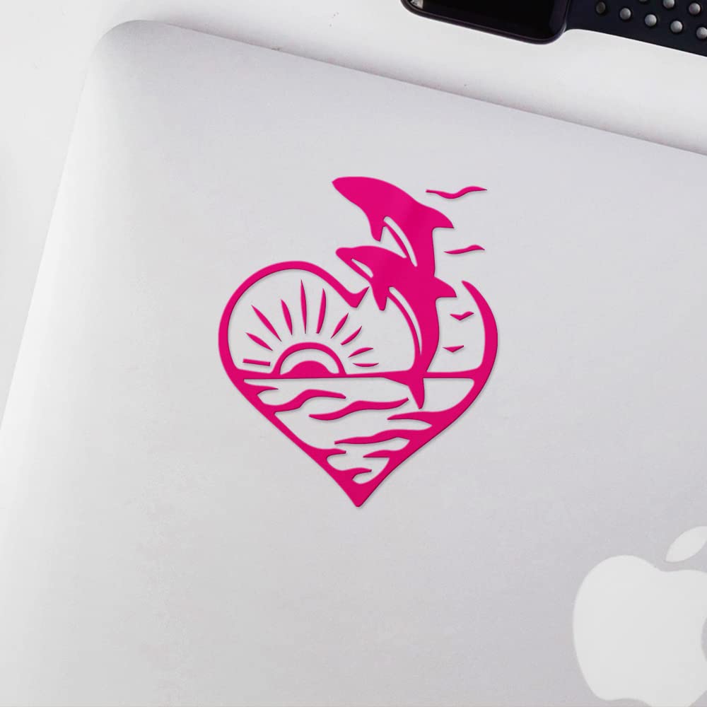 Amazon.com - Transparent Decal Stickers of Dolphin Heart Scene